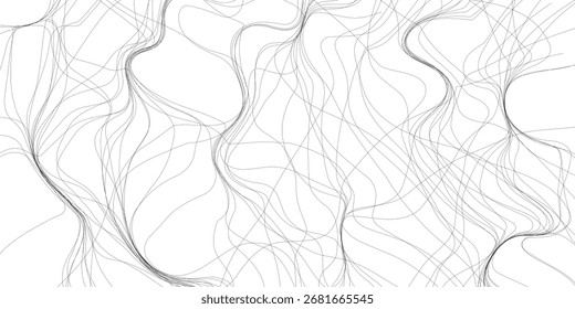 Las líneas fluidas elegantes forman un delicado patrón abstracto, minimalista, moderno, geométrico, de fondo en monocromo, ideal para proyectos de diseño, Fondo de pantalla y creativos.
