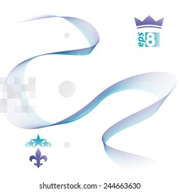 Elegant flowing lines vector background, royal design, eps8. Romantic refined abstract textile backdrop.
