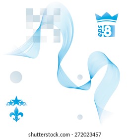 Elegant flowing lines vector background, royal design, eps8. Romantic refined abstract textile backdrop.
