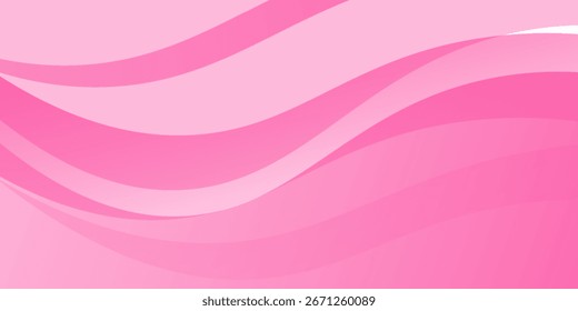 Elegant flowing pink gradient background. Classic rose and French fuchsia color fusion abstraction. Vector Illustration. EPS 10.