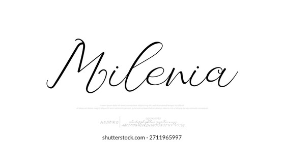 Elegant, flowing script with smooth curves and a contemporary feel.