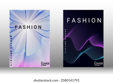 Elegant flowing shapes with harmonious gradients. Perfect for creating modern posters, banners, or digital templates. A visually striking vector design for trendy projects.
