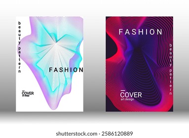 Elegant flowing shapes with harmonious gradients. Perfect for creating modern posters, banners, or digital templates. A visually striking vector design for trendy projects.