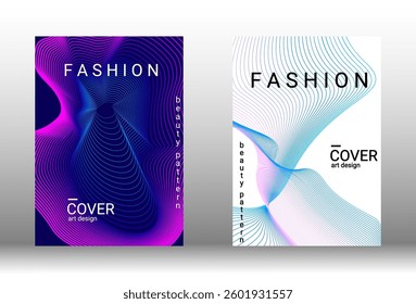 Elegant flowing shapes with harmonious gradients. Perfect for creating modern posters, banners, or digital templates. A visually striking vector design for trendy projects.