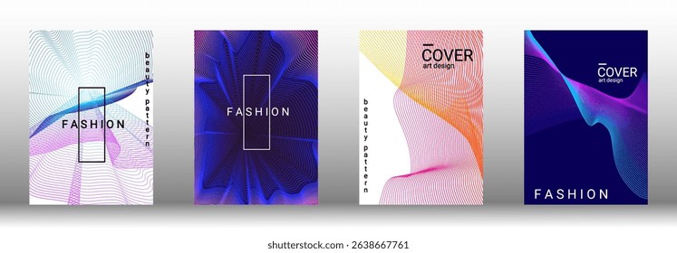 Elegant flowing shapes with harmonious gradients. Perfect for creating modern posters, banners, or digital templates. A visually striking vector design for trendy projects