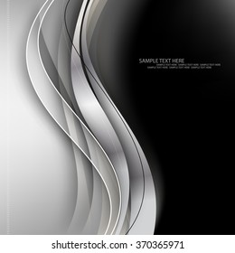 elegant flowing wave lines flat layout material metallic abstract background
