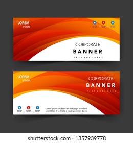 Elegant flyer and banner company illustration vector. spanduk background 