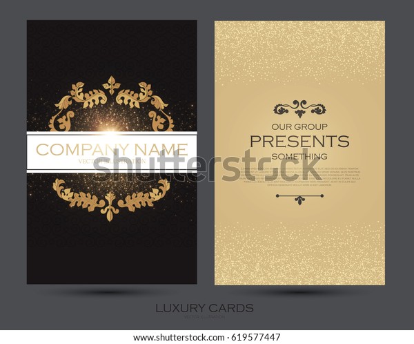 Elegant Flyer Template Cover Booklet Greeting Stock Vector Royalty Free