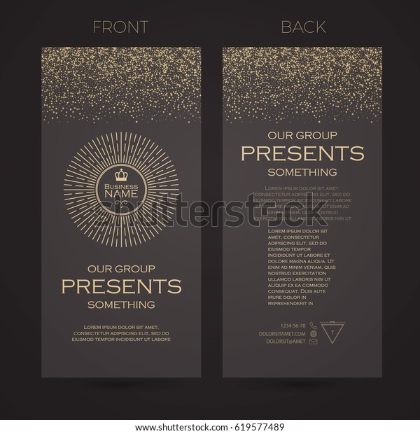 Elegant Flyer Template Cover Booklet Greeting Stock Vector Royalty Free