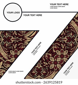 elegant flyer template design with batik motif