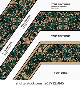 elegant flyer template design with batik motif