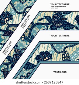 elegant flyer template design with batik motif