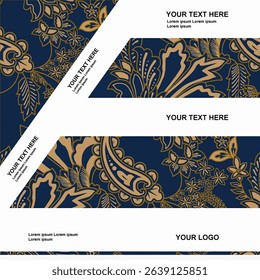 elegant flyer template design with batik motif