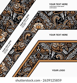 elegant flyer template design with batik motif