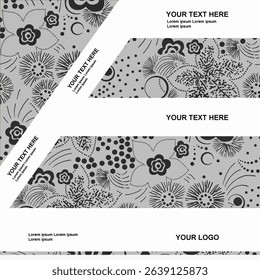 elegant flyer template design with batik motif