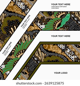 elegant flyer template design with batik motif