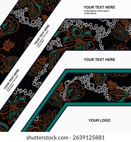 elegant flyer template design with batik motif