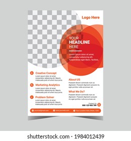 Elegant flyer vector template design