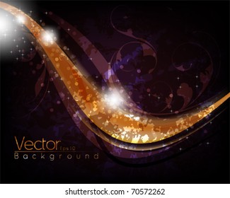 elegant foliage design with glowing grunge element. eps10 vector format