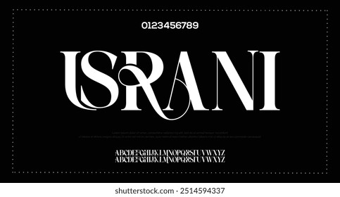 Elegant Font, aesthetic, Uppercase Lowercase and Number. wedding font, Classic Lettering Minimal Fashion Designs. Typography modern serif fonts regular decorative vintage concept. vector illustration