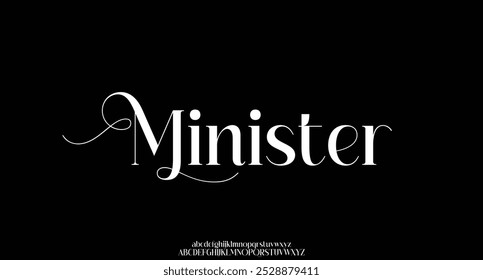 Elegant Font, aesthetic, Uppercase Lowercase and Number. wedding font, Classic Lettering Minimal Fashion Designs. Typography modern serif fonts regular decorative vintage concept. vector illustration