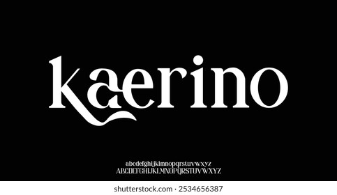 Elegant Font, aesthetic, Uppercase Lowercase and Number. wedding font, Classic Lettering Minimal Fashion Designs. Typography modern serif fonts regular decorative vintage concept. vector illustration
