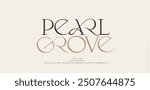 Elegant font alphabet logo. Typography Beauty fashion luxury classic letters serif fonts decorative wedding vintage retro logos. vector illustration