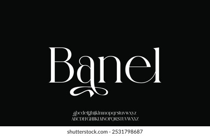 Elegant font alphabet logo. Typography Beauty fashion luxury classic letters serif fonts decorative wedding vintage retro logos. vector illustration