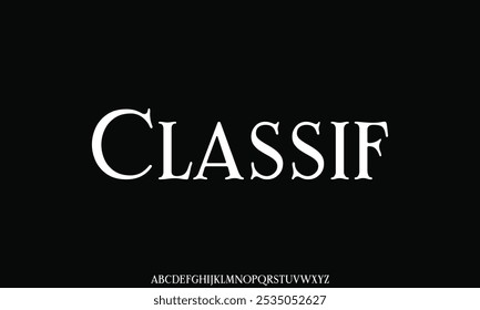 Elegant font alphabet logo. Typography Beauty fashion luxury classic letters serif fonts decorative wedding vintage retro logos. vector illustration