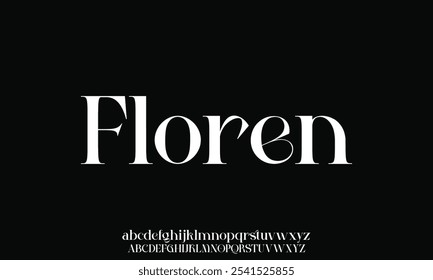 Elegant font alphabet logo. Typography Beauty fashion luxury classic letters serif fonts decorative wedding vintage retro logos. vector illustration