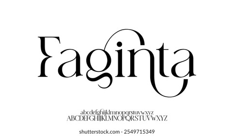 Elegant font alphabet logo. Typography Beauty fashion luxury classic letters serif fonts decorative wedding vintage retro logos. vector illustration

