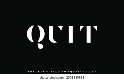 Elegant font alphabet uppercase lowercase and number. Classic lettering minimal fashion designs.