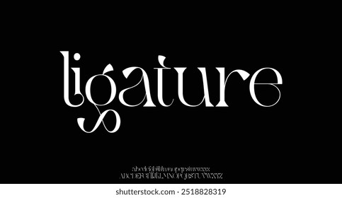 elegant font alphabet uppercase lowercase and number. Classic lettering minimal fashion designs. Typography modern serif fonts regular decorative vintage concept. Vector illustration