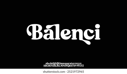 Letra elegante alfabeto maiúsculo minúsculo e número. Clássico lettering mínimos designs de moda. Tipografia moderna serif fontes decorativo regular