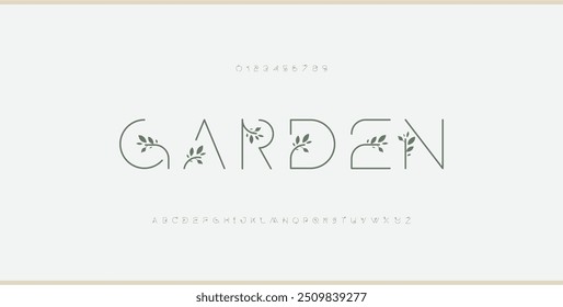 Elegant Font for brand, Number And Ampersand. Classic Lettering Minimal Fashion Designs. Typography modern serif fonts regular decorative vintage concept. vector illustration