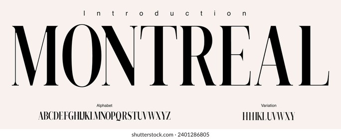 Elegant Font Classic Lettering Minimal Fashion Designs. Typography modern serif fonts condensed decorative vintage concept. vector illustration