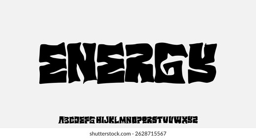 Elegant Font. Groovy Font. Graffiti Font. Creative Hand Drawn Uppercase. Street Art Classic Lettering Fashion Designs Typography modern serif decorative vintage concept vector illustration