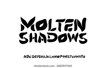 Elegant Font. Groovy Font. Graffiti Font. Creative Hand Drawn Uppercase. Lettering Fashion Designs Typography modern serif decorative vintage concept vector illustration