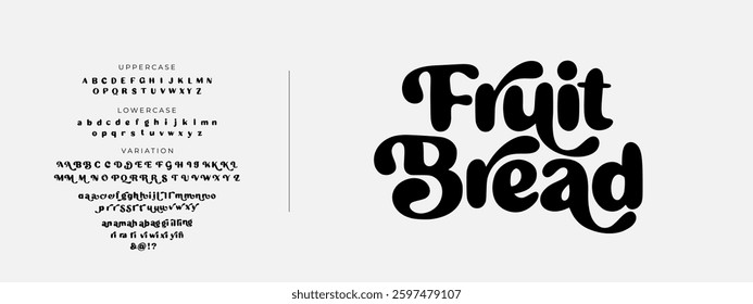 Elegant Font. Groovy Font. Rough Font. Creative Hand Drawn Uppercase Lowercase. Number Symbol. Classic Lettering Fashion Designs Typography modern serif  decorative vintage concept vector illustration