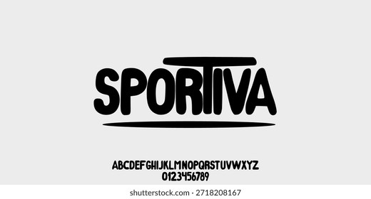 Elegante fuente. Fuente Groovy. Fuente áspera. Número de mayúsculas dibujado a mano creativo. Diseños de moda de letras clásicas Tipografía moderna serif concepto vintage decorativo Ilustración vectorial	