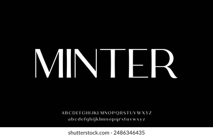 Elegant Font. Luxurious Glamour Exclusive Regular Font. Uppercase Lowercase and Number. Minimal Fashion Design