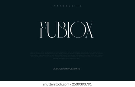 Elegant Font. Luxurious Glamour Exclusive Regular Font. Uppercase Lowercase and Number. Minimal Fashion Design