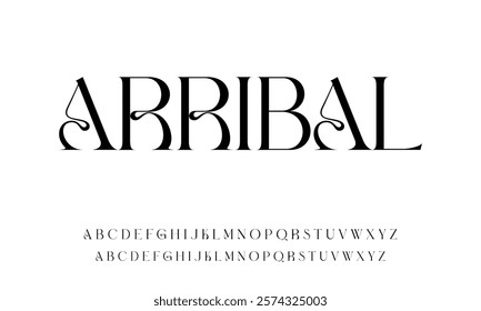 Elegant Font. Luxurious Glamour Exclusive Regular Font. Uppercase Lowercase and Number. Minimal Fashion Design