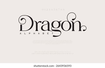 Elegant Font, luxury, vintage, beauty, Uppercase Lowercase and Number. wedding font, Classic Lettering Minimal Fashion Designs. Typography modern serif fonts regular decorative vintage concept. 