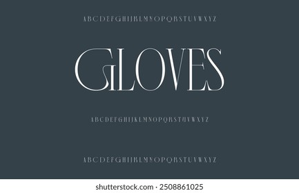 Elegant font and numbering for alphabet letters. Vector illustration of lovely wedding classic writing serif fonts decorated vintage retro theme.