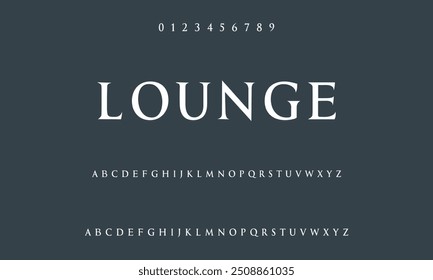 Fonte e numeração elegantes para letras do alfabeto. Ilustração vetorial de casamento encantador clássico escrevendo fontes serif decorado vintage tema retro.