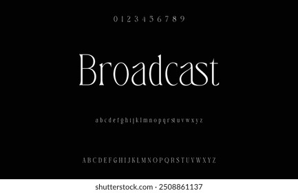 Elegant font and numbering for alphabet letters. Vector illustration of lovely wedding classic writing serif fonts decorated vintage retro theme.