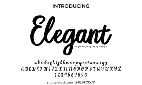 Elegant Font Stylish brush painted an uppercase vector letters, alphabet, typeface