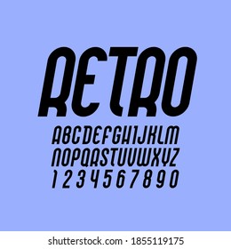 Elegant font, Trendy alphabet, black vector letters on a color background.
