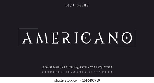 elegant font. typeface design digital modern alphabet and number fonts. Typography alphabet  creative font and numbers design .new vector illustraion.